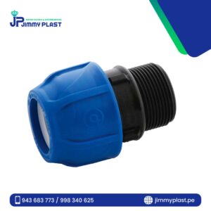 enlace rosca macho hdpe a compresion