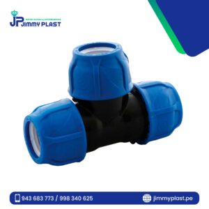 tee con bocas iguales hdpe a compresión